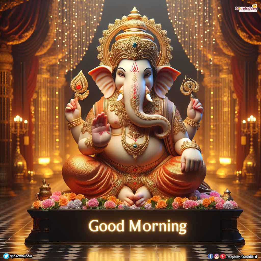 Very Good Morning Wishes with Ganesha 